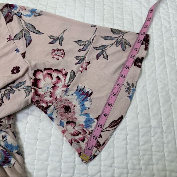 Jessica Simpson Maternity Blouson Cream and Burgundy Floral Dress - Picture 10 of 14